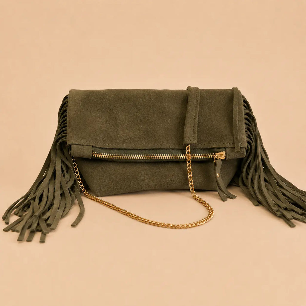 CASSIS — Pochette à franges L'Artisane